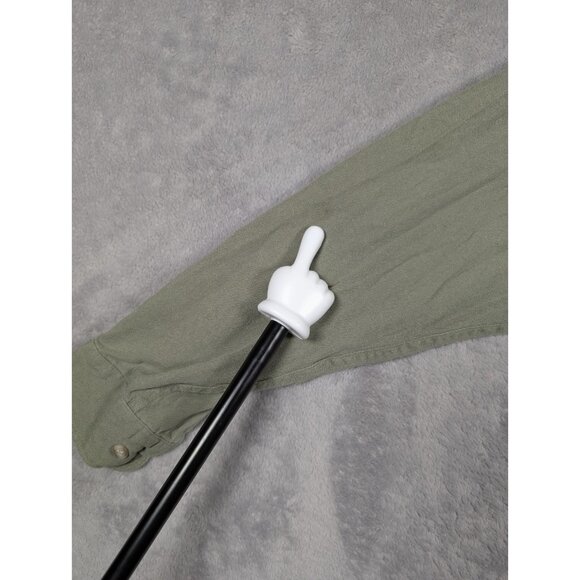 Terramar Grass Roots Collection Silk Button Up Shirt Mens Size Large Green - Picture 8 of 10